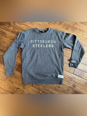 Fanatics Pittsburgh Steelers Crewneck Sweatshirt NWT Gray Medium